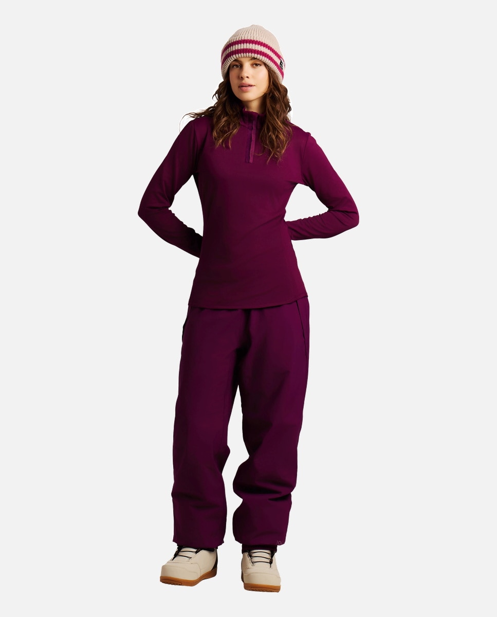 Forro polar de esquí de mujer REFABRIZ 1/4 zip Protest - Morado Morado-5