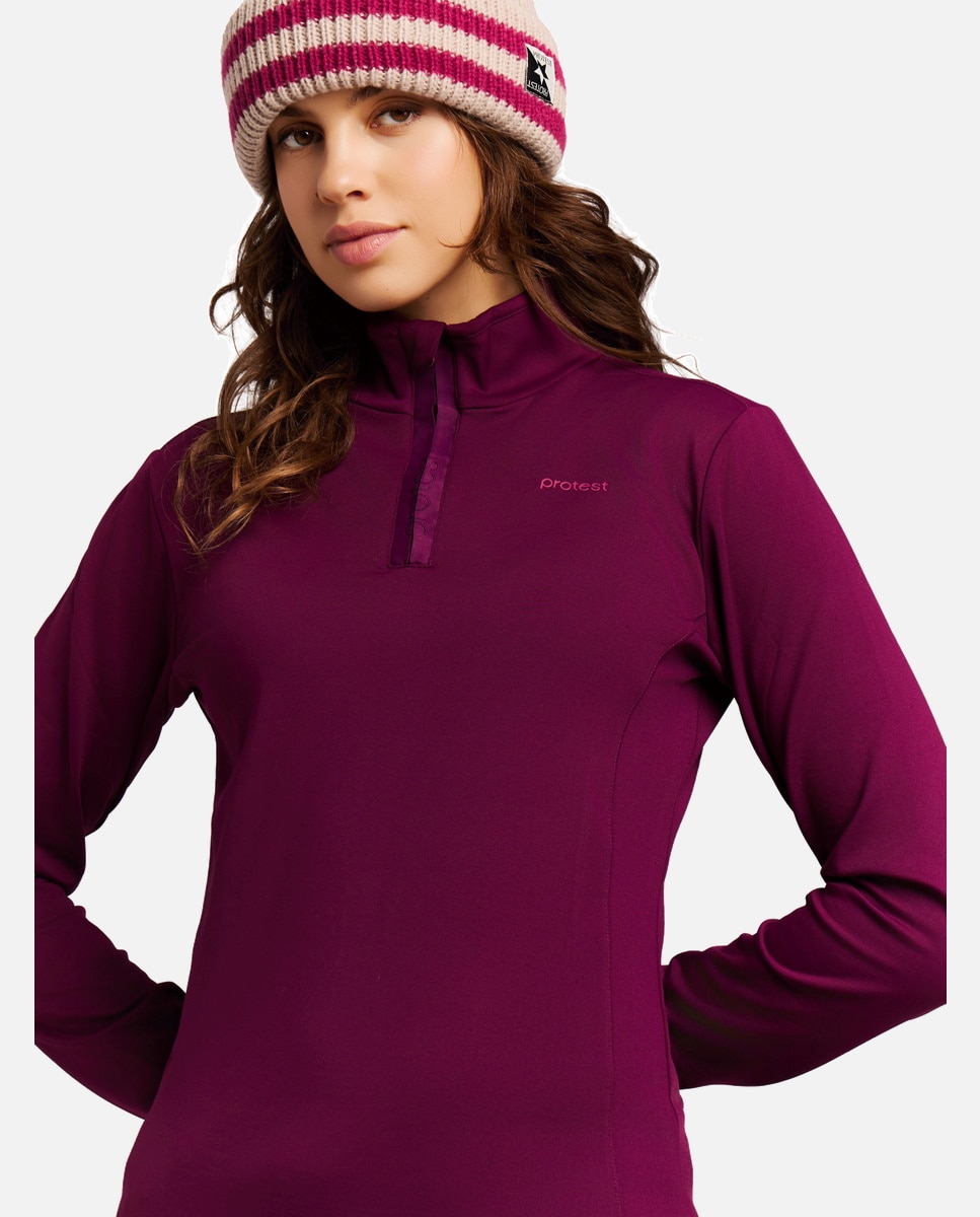 Forro polar de esquí de mujer REFABRIZ 1/4 zip Protest - Morado Morado-7