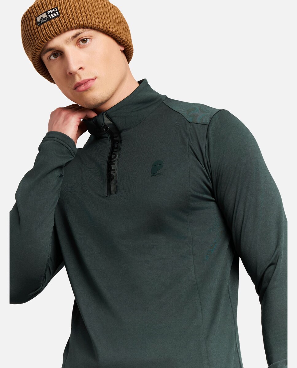 Forro polar de esquí de hombre REWILL 1/4 zip Protest - Verde Verde-6