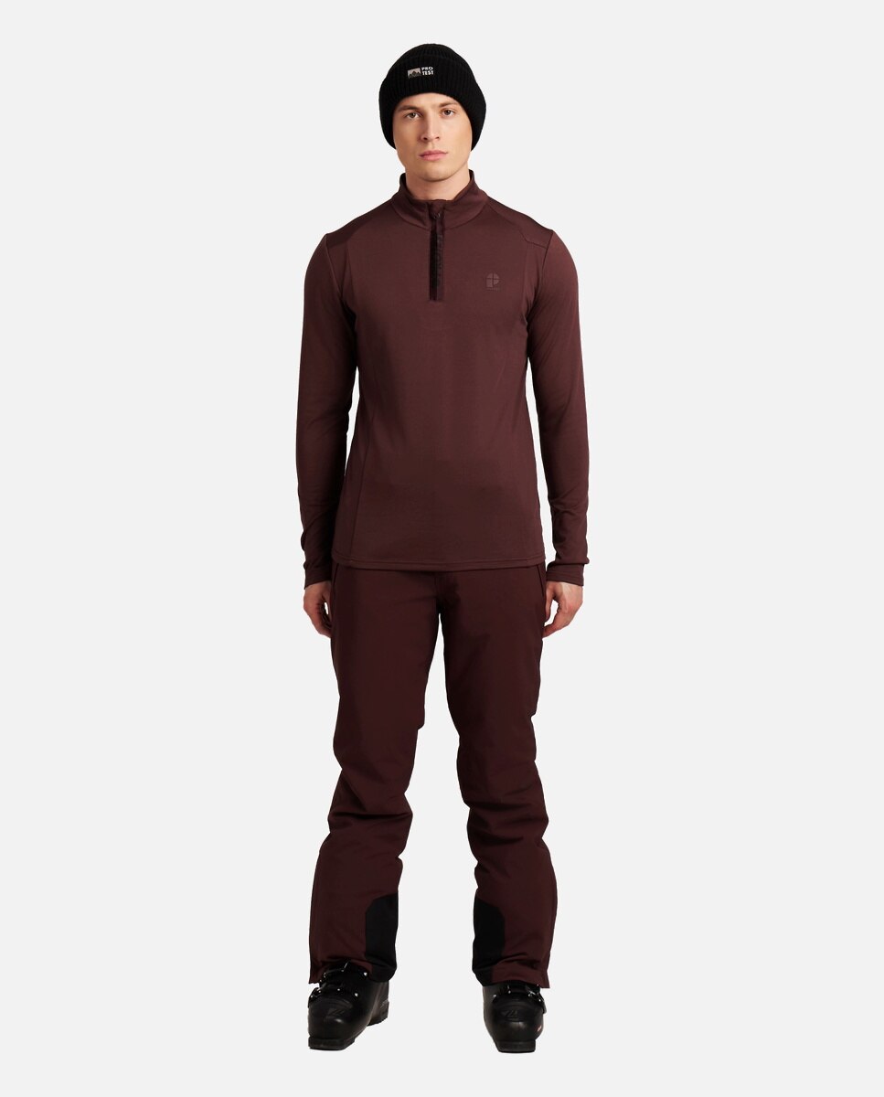 Forro polar de esquí de hombre REWILL 1/4 zip Protest - Marrón Marrón-4