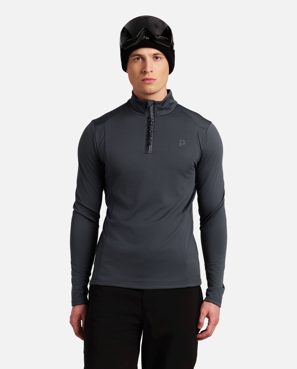 Forro polar de esquí de hombre REWILL 1/4 zip Protest - Gris Gris-1