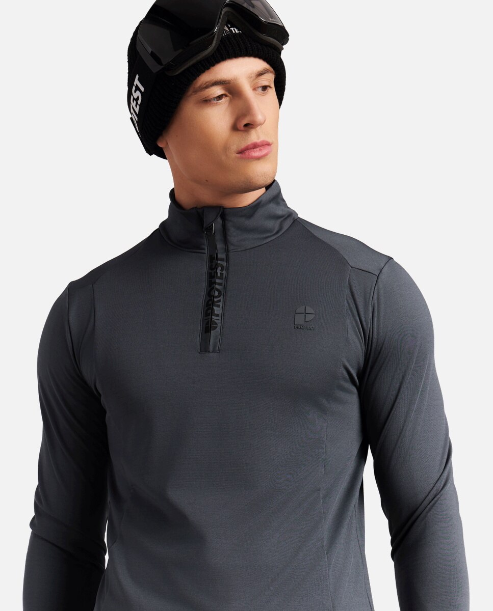 Forro polar de esquí de hombre REWILL 1/4 zip Protest - Gris Gris-6