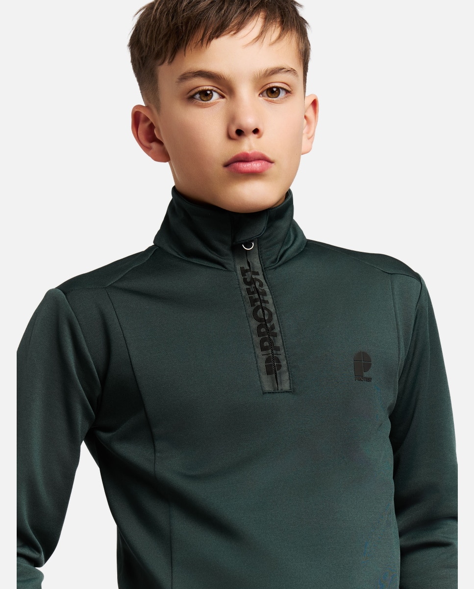 Forro polar de esquí de niño REWILLOWY JR 1/4 zip Protest - Verde Verde-4
