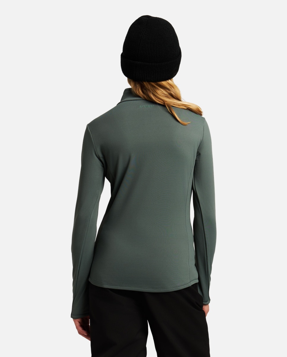 Imagen 2 de Forro polar de esquí de niño REFABRIZOY JR 1/4 zip Protest - Verde Verde