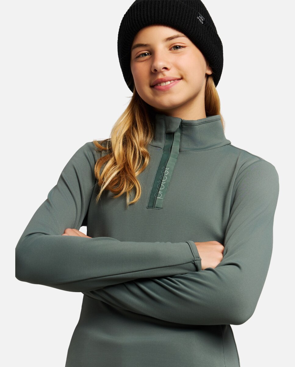Imagen 4 de Forro polar de esquí de niño REFABRIZOY JR 1/4 zip Protest - Verde Verde