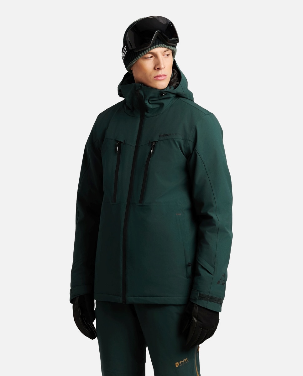 Protest Chaqueta de esquí de hombre TIMOTHY Verde