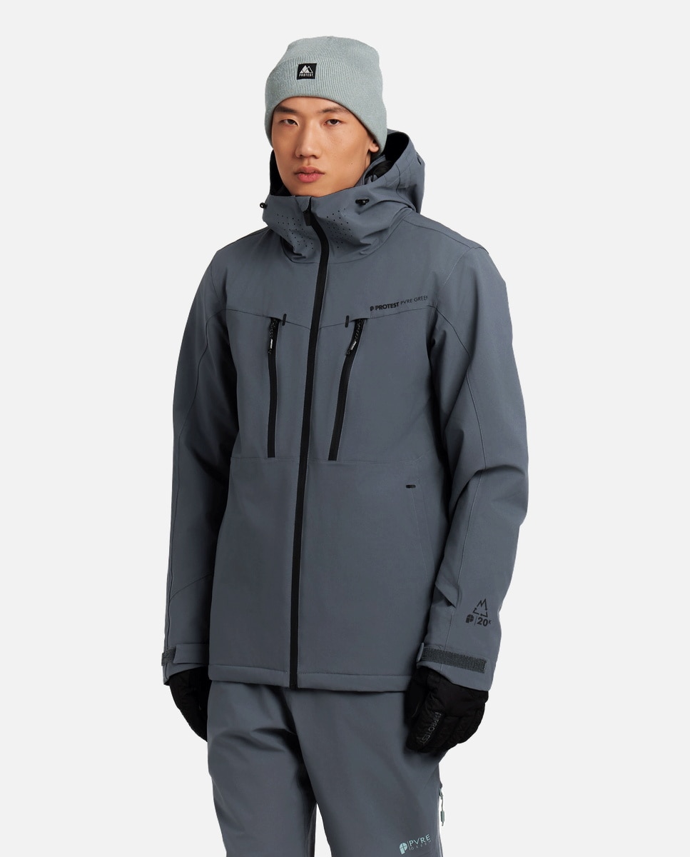 Protest Chaqueta de esquí de hombre TIMOTHY Gris
