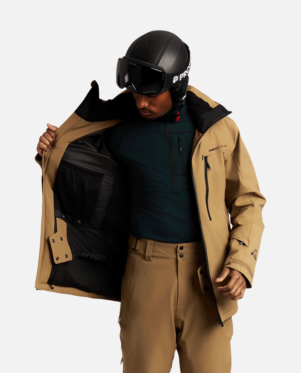 Imagen 9 de Chaqueta de esquí de hombre TIMOTHY Protest - Marrón Marrón