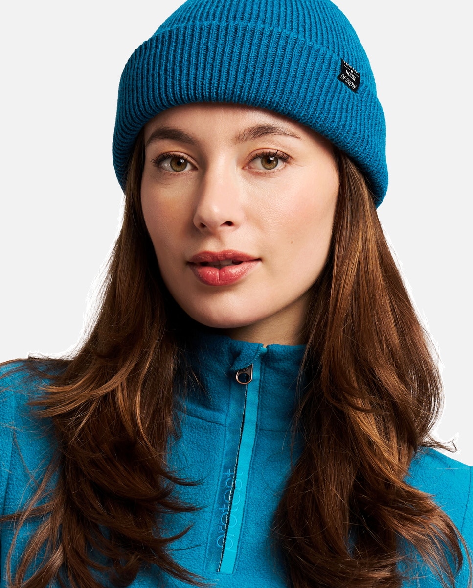 Gorro tejido de mujer Kobuk Protest - Marrón claro Azul-2