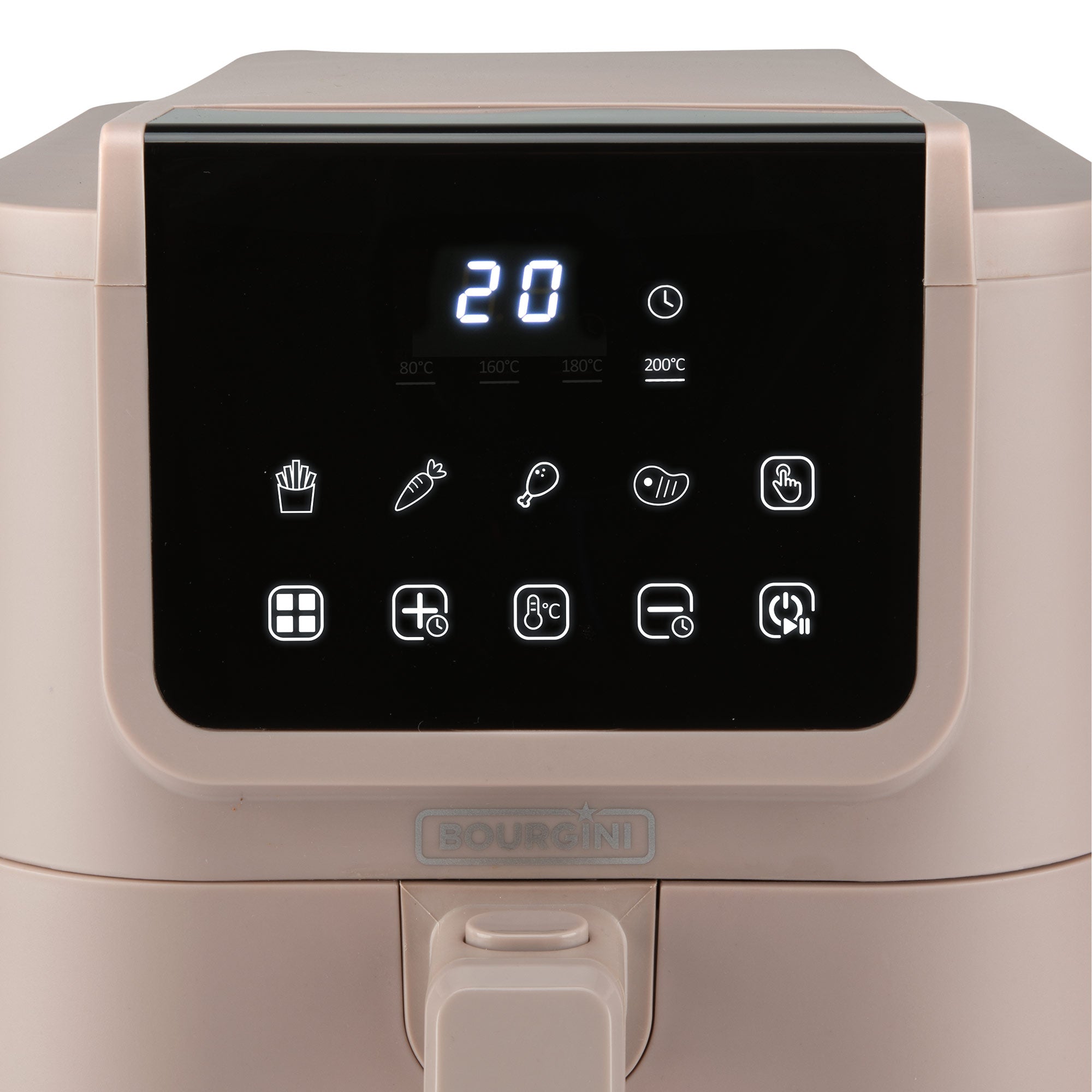 Freidora de aire Bourgini libre de PFAS Health fryer Slim con cesta de Cerámica ECO de 8 L - Beige Beige-4