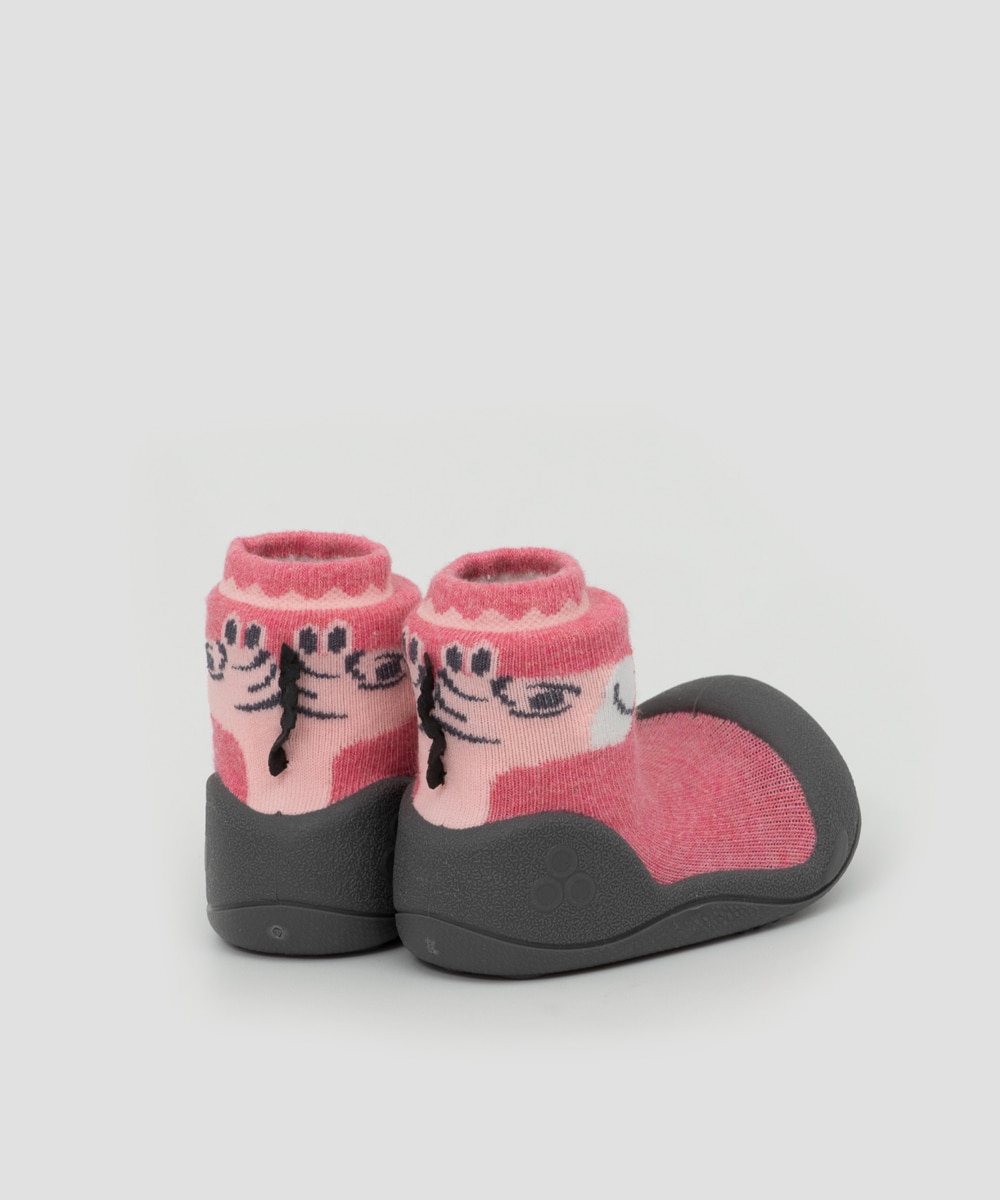 Patucos de bebé niña de algodón rosa con dibujo cebra - Attipas - Rosa Rosa-3