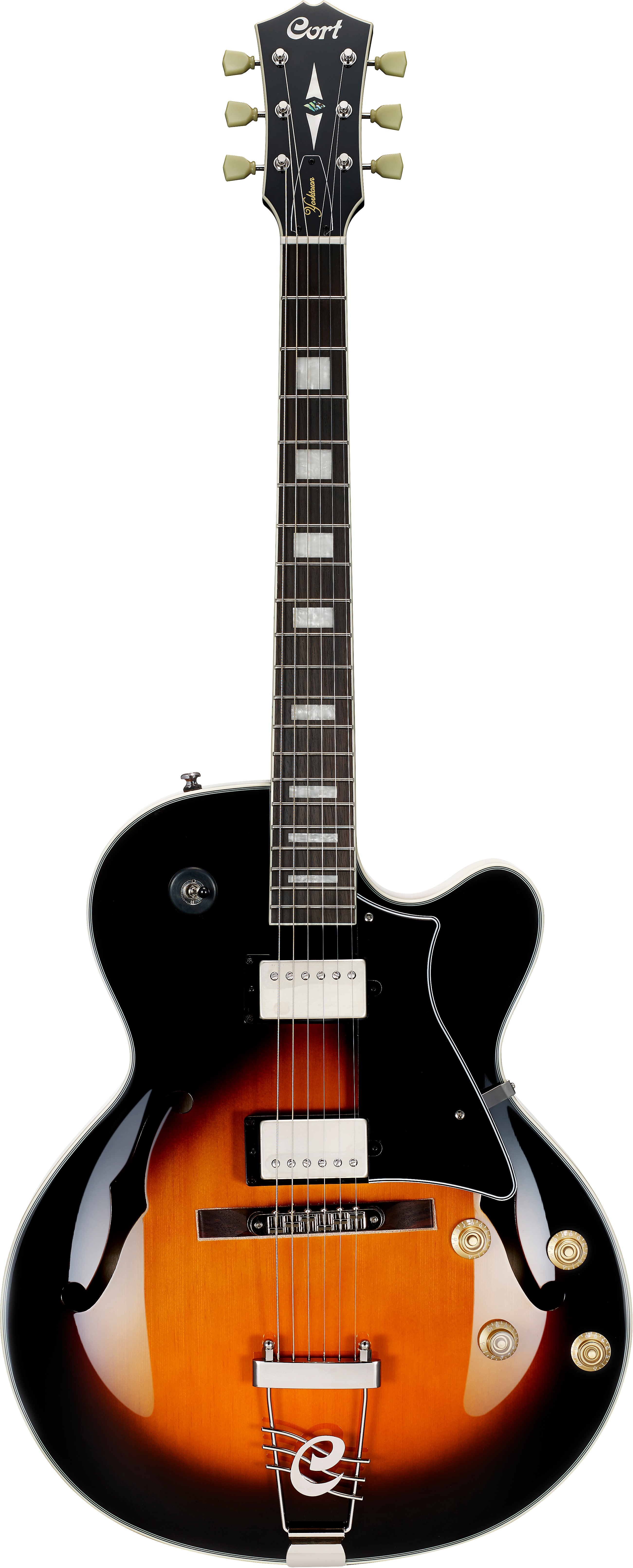 Guitarra Electrica Cuerpo Hueco Cort Yorktown W/Bag - Marrón Marrón-1