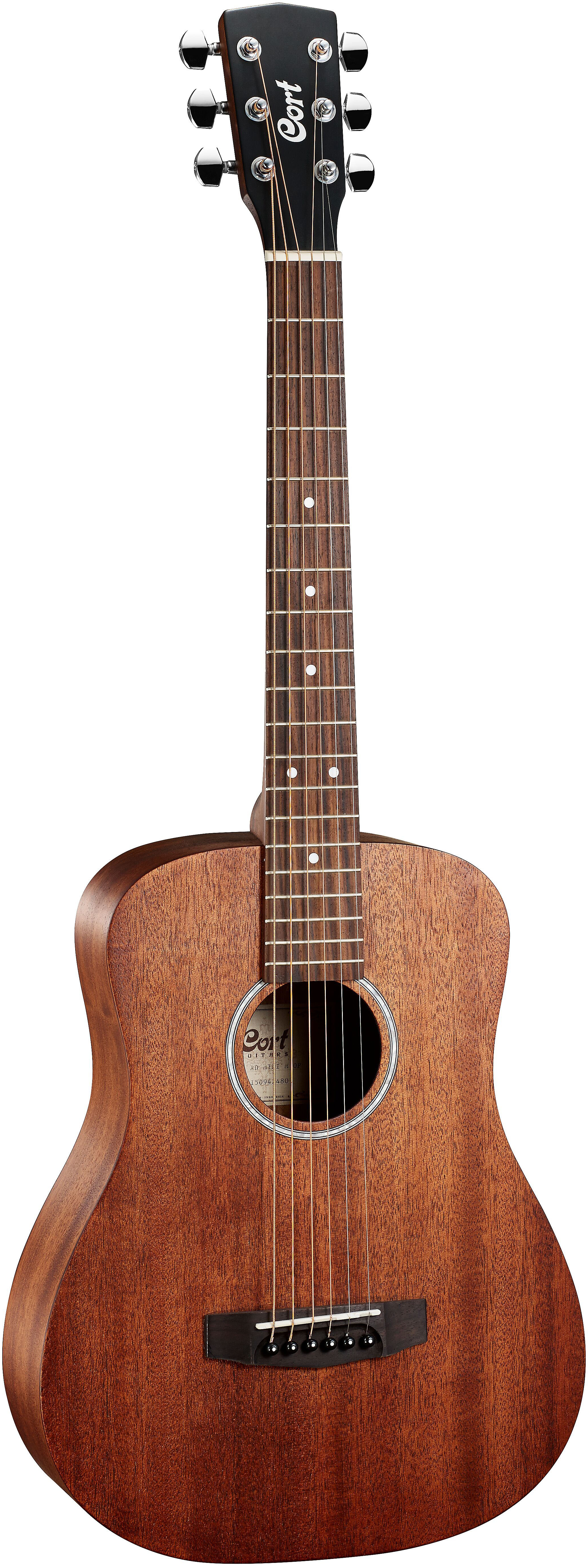 Guitarra acústica de 6 cuerdas Cort Ad Mini Mahogany Op W/Bag - Natural Natural-1