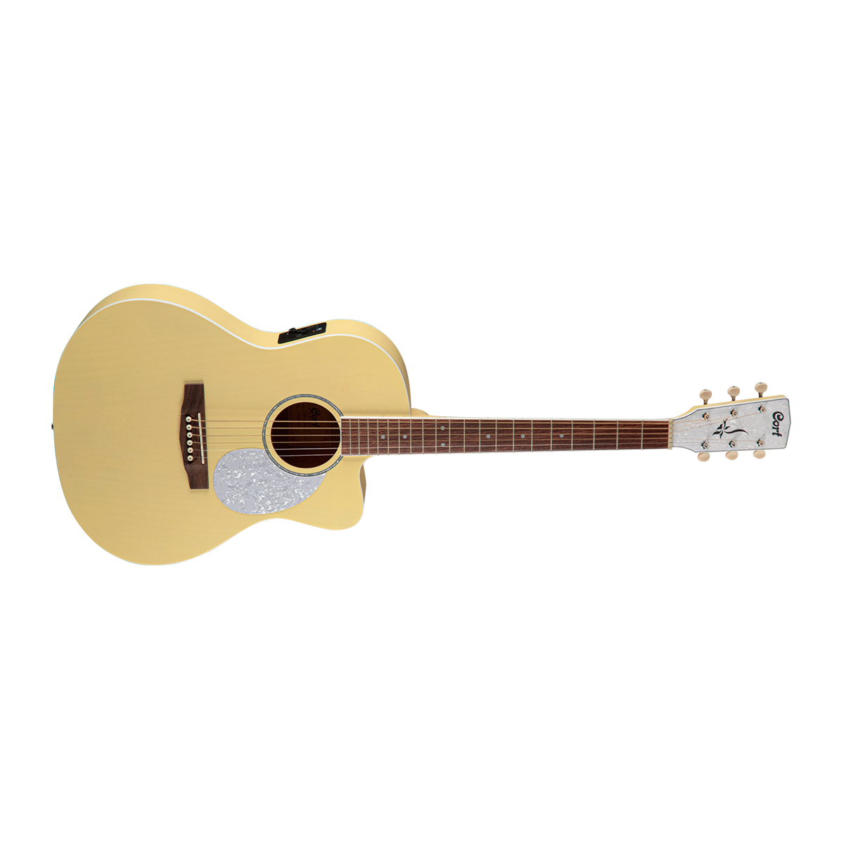 Guitarra electroacústica Cort Jade Classic Pyop Pastel Yellow OP · CORT · El Corte Inglés