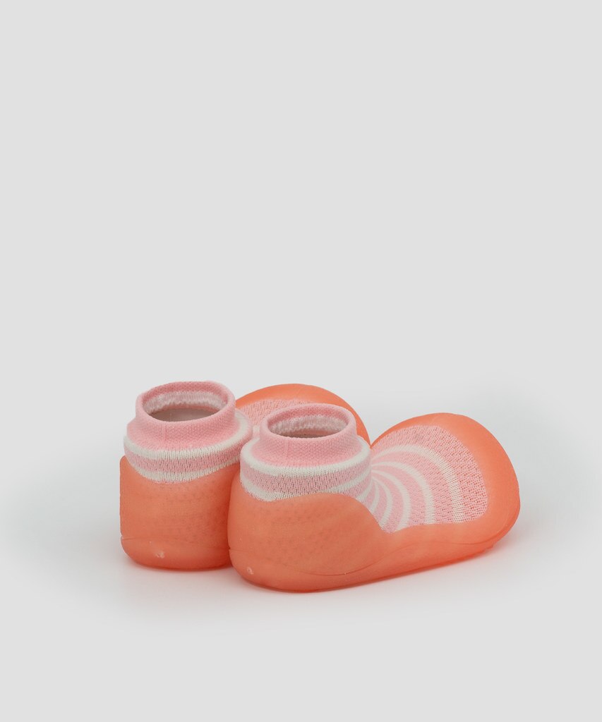 Patucos de bebé tejido nylon color rosa con detalle bordado - Attipas - Rosa Rosa-4