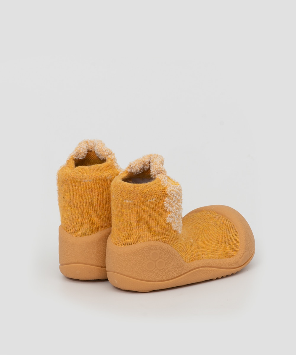 Zapatillas de casa de bebé en amarillo de algodón con dibujo de león - Attipas - Amarillo limón Amarillo limón-3