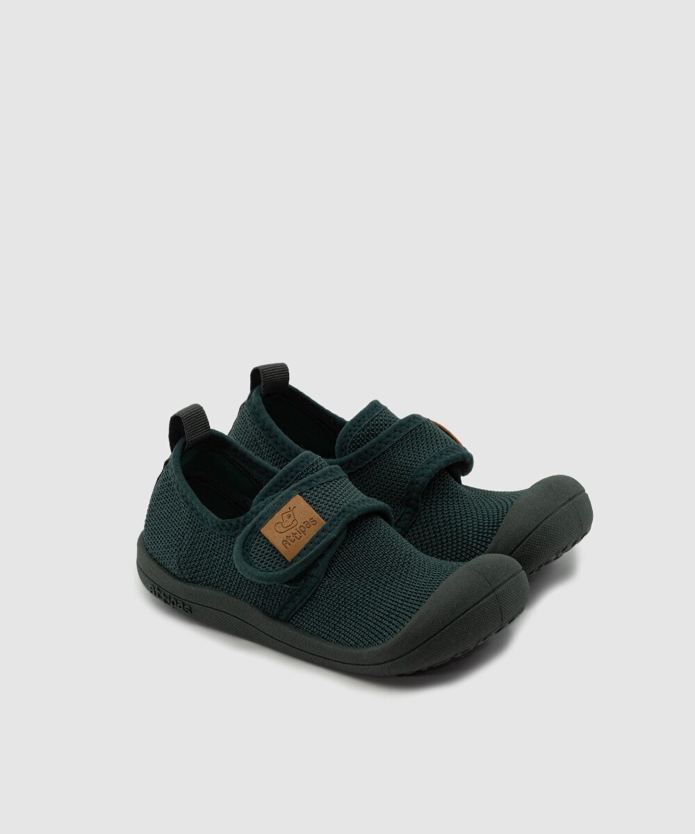 Zapatillas deportivas de bebé con cierre adherente color - Attipas - Verde oscuro Verde oscuro-3
