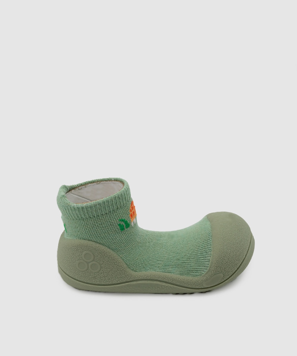 Patucos de bebé de algodón y bambú en color con dibujo tortuga - Attipas - Verde menta Verde menta-1