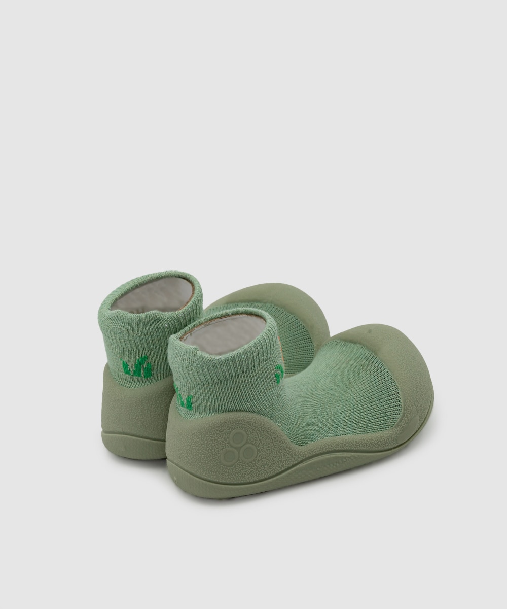 Patucos de bebé de algodón y bambú en color con dibujo tortuga - Attipas - Verde menta Verde menta-4