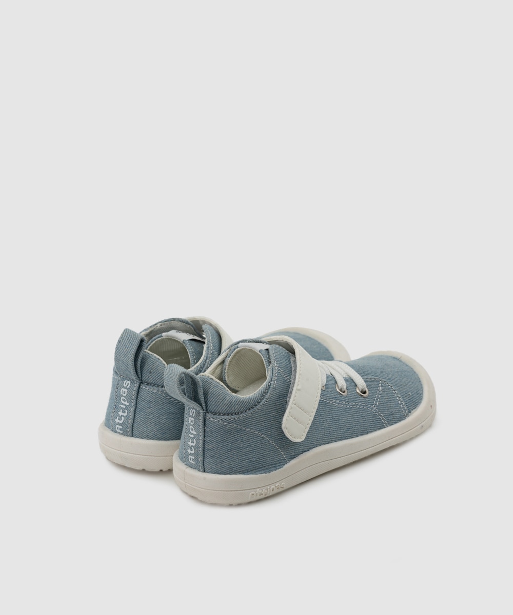 Zapatillas deportivas de bebé tejido denim con cierre adherente color - Attipas - Azul claro Azul claro-2