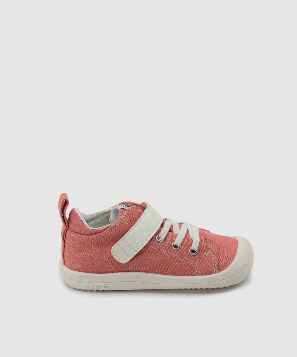 Zapatillas deportivas de bebé tejido denim con cierre adherente color - Attipas - Rosa Rosa-1