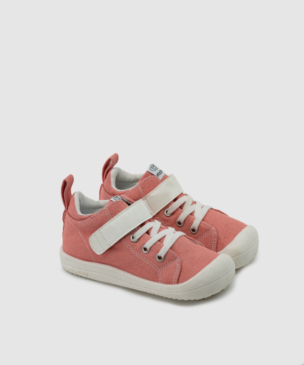 Zapatillas deportivas de bebé tejido denim con cierre adherente color - Attipas - Rosa Rosa-3