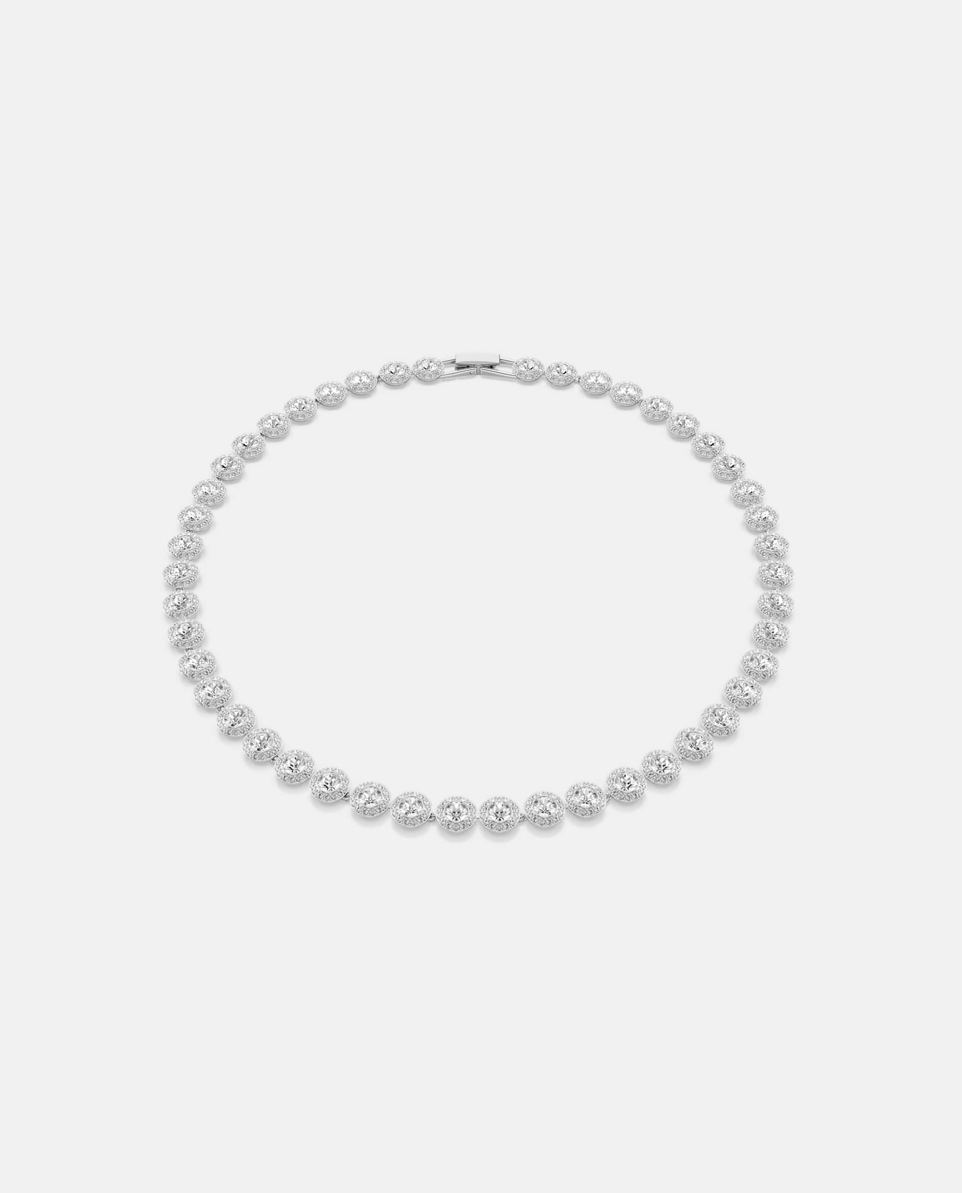 Imagen 0 de Collar angelic plateado con cristal transparente Blanco