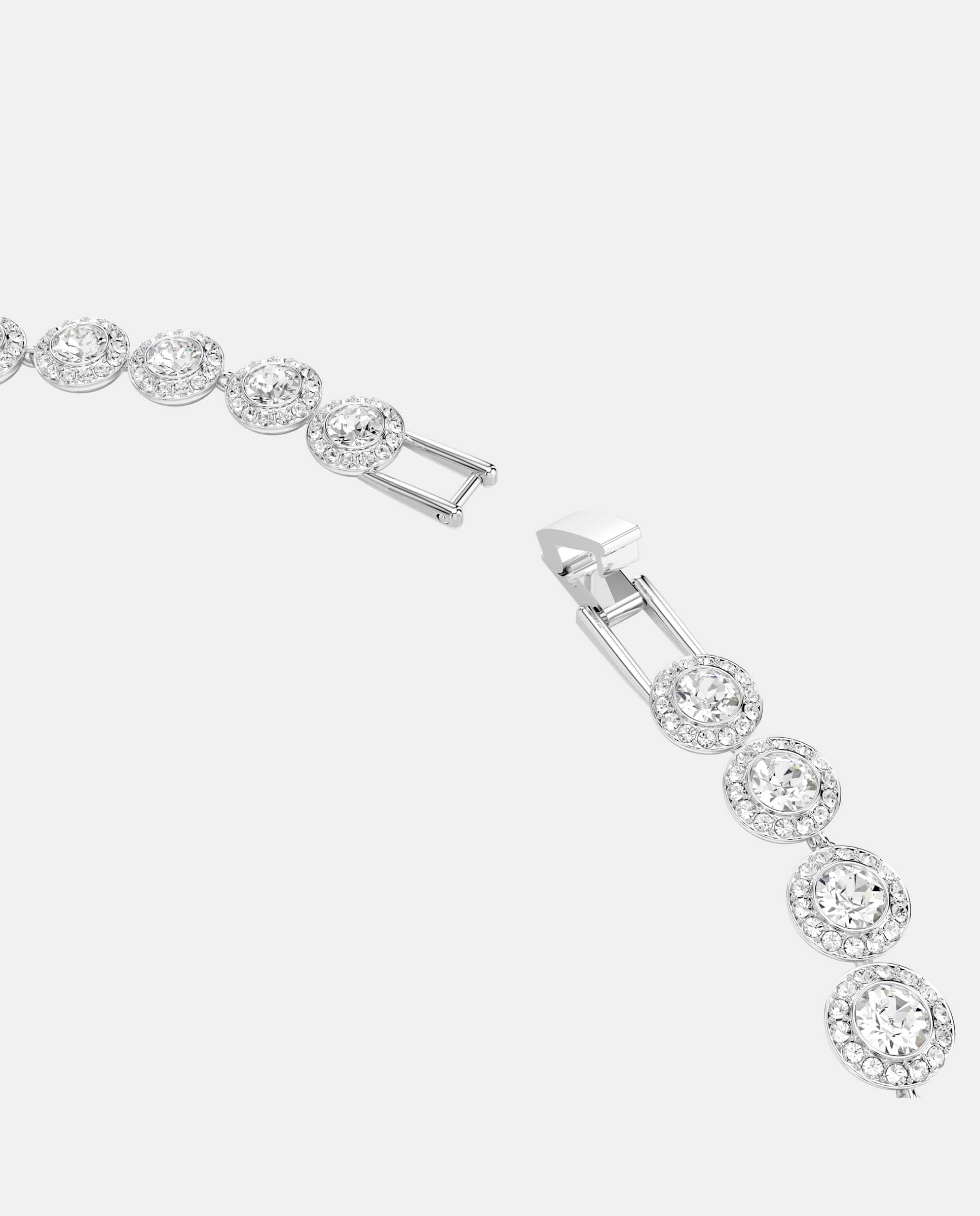 Collar angelic plateado con cristal transparente - Swarovski - Blanco Blanco-3