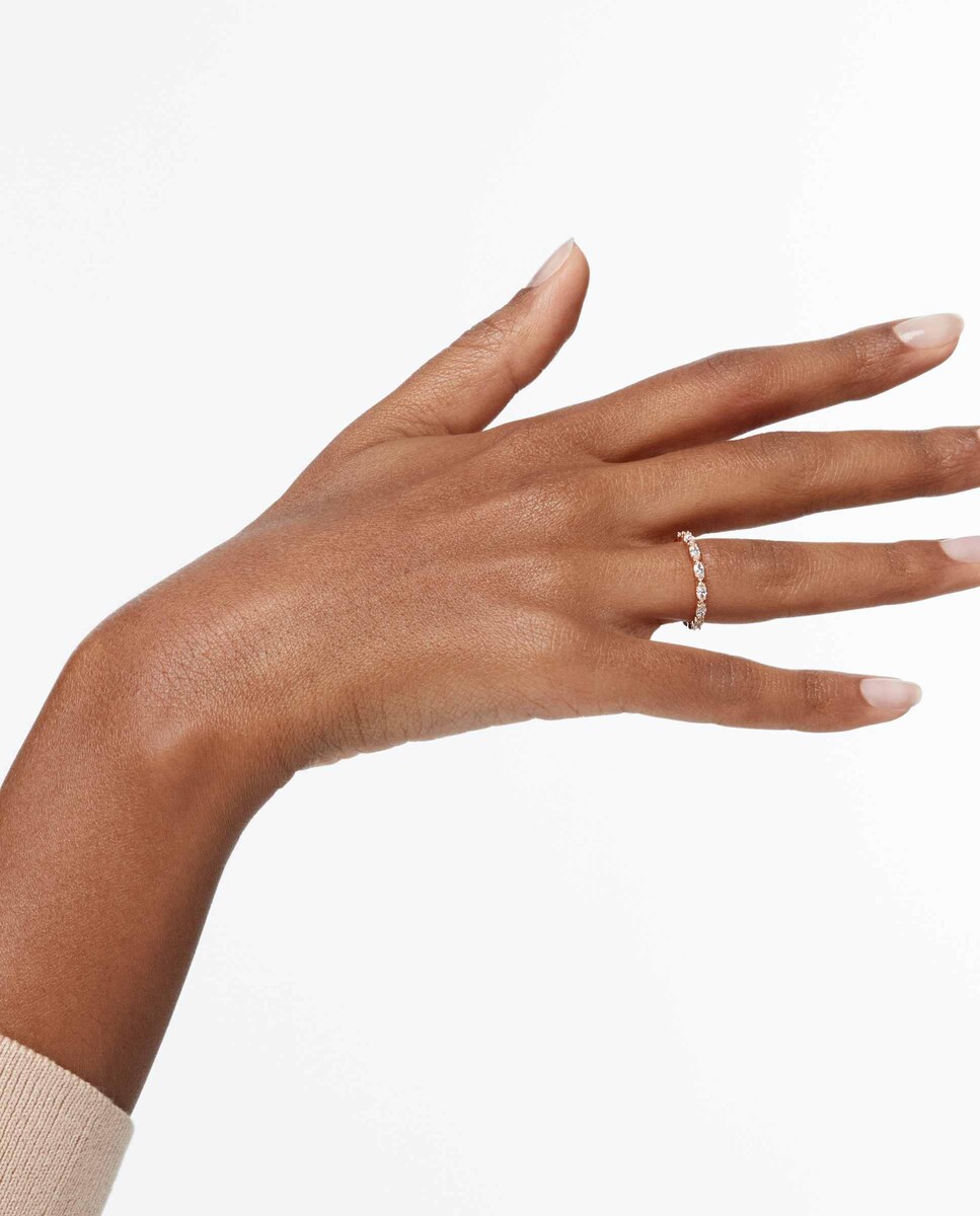 Anillo Vittore blanco con pedrería Blanco-6