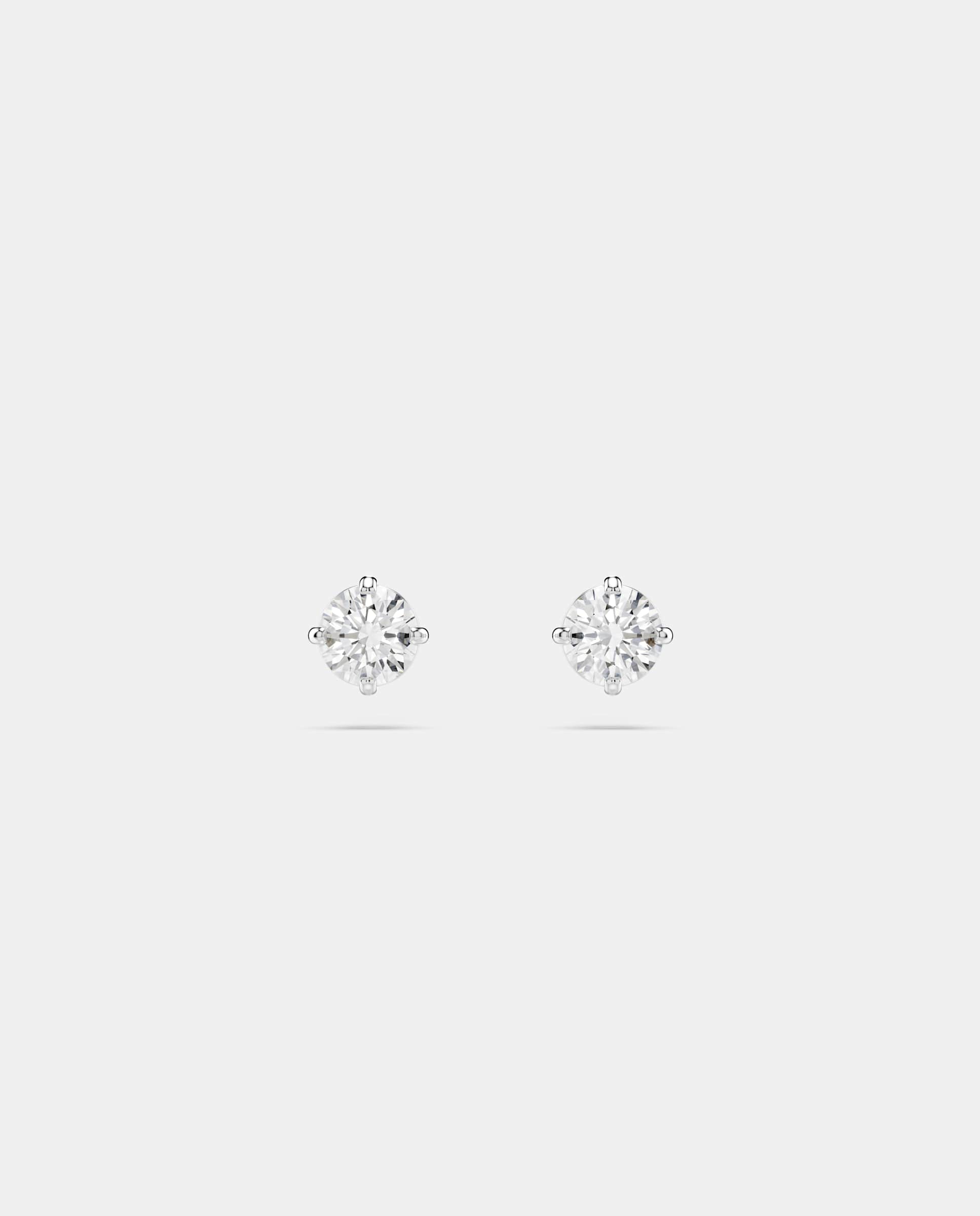Imagen 0 de Pendientes attract bañados en rodio con cristal transparente Blanco