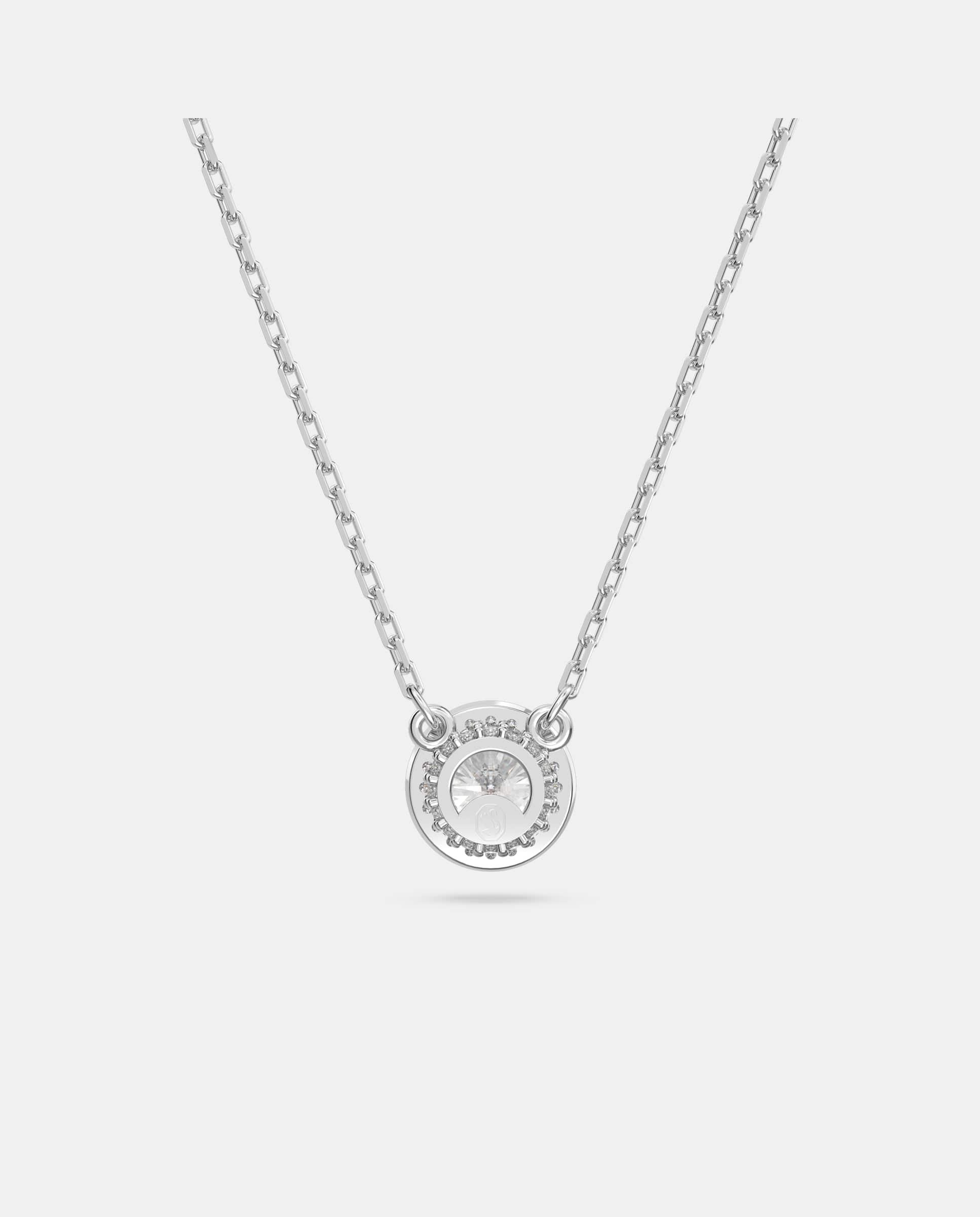 Collar constella con piedra central bañado en rodio - Blanco Blanco-3