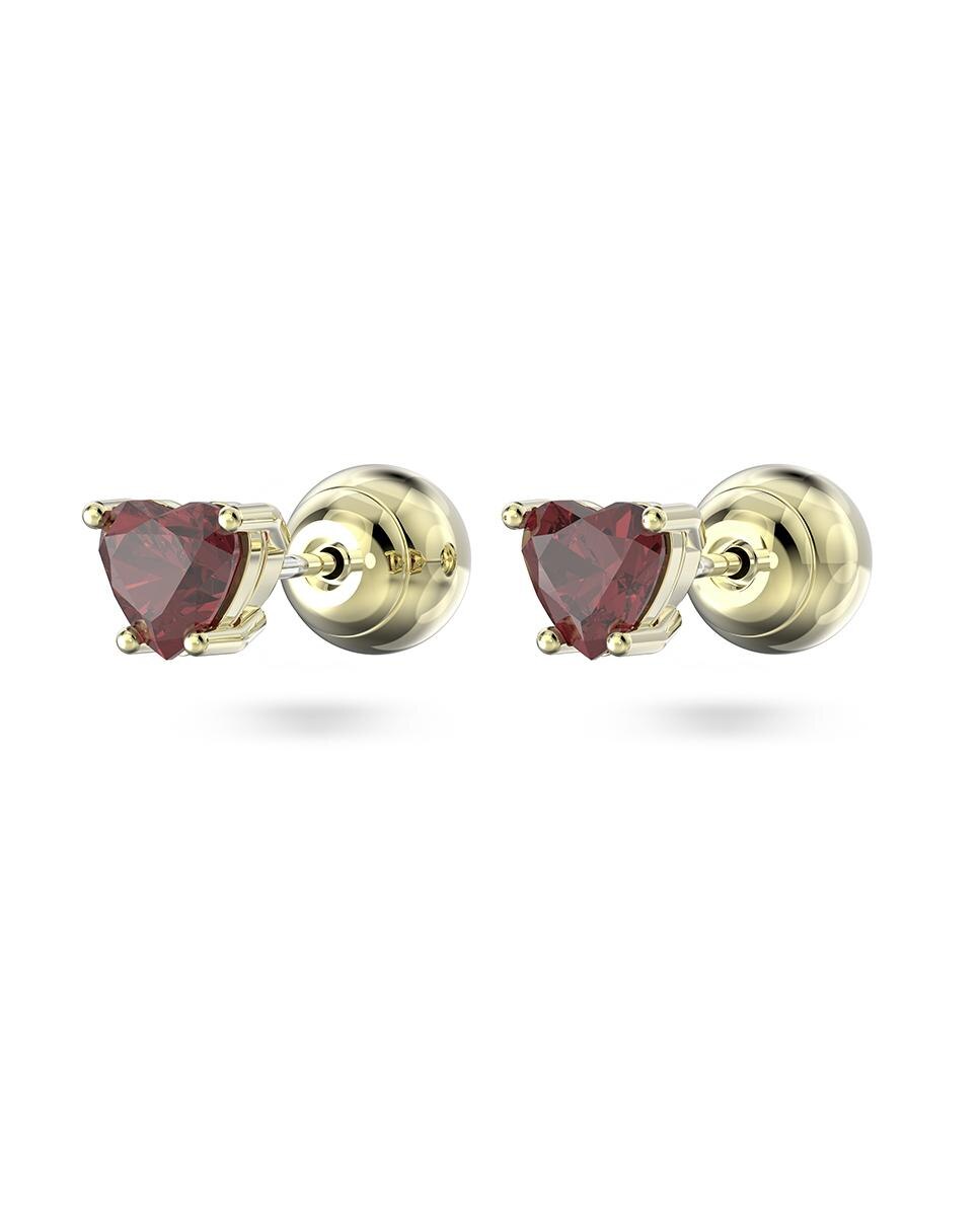 Pendientes de botón Stilla con piedras en - Swarovski - Rojo Rojo-3