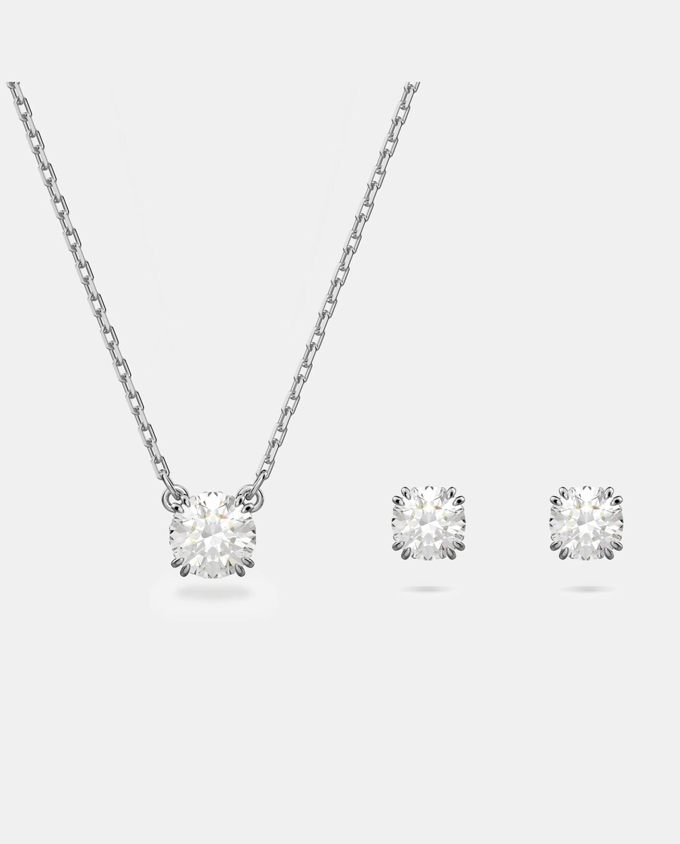 Set de collar y pendientes Constella con cristal engastado