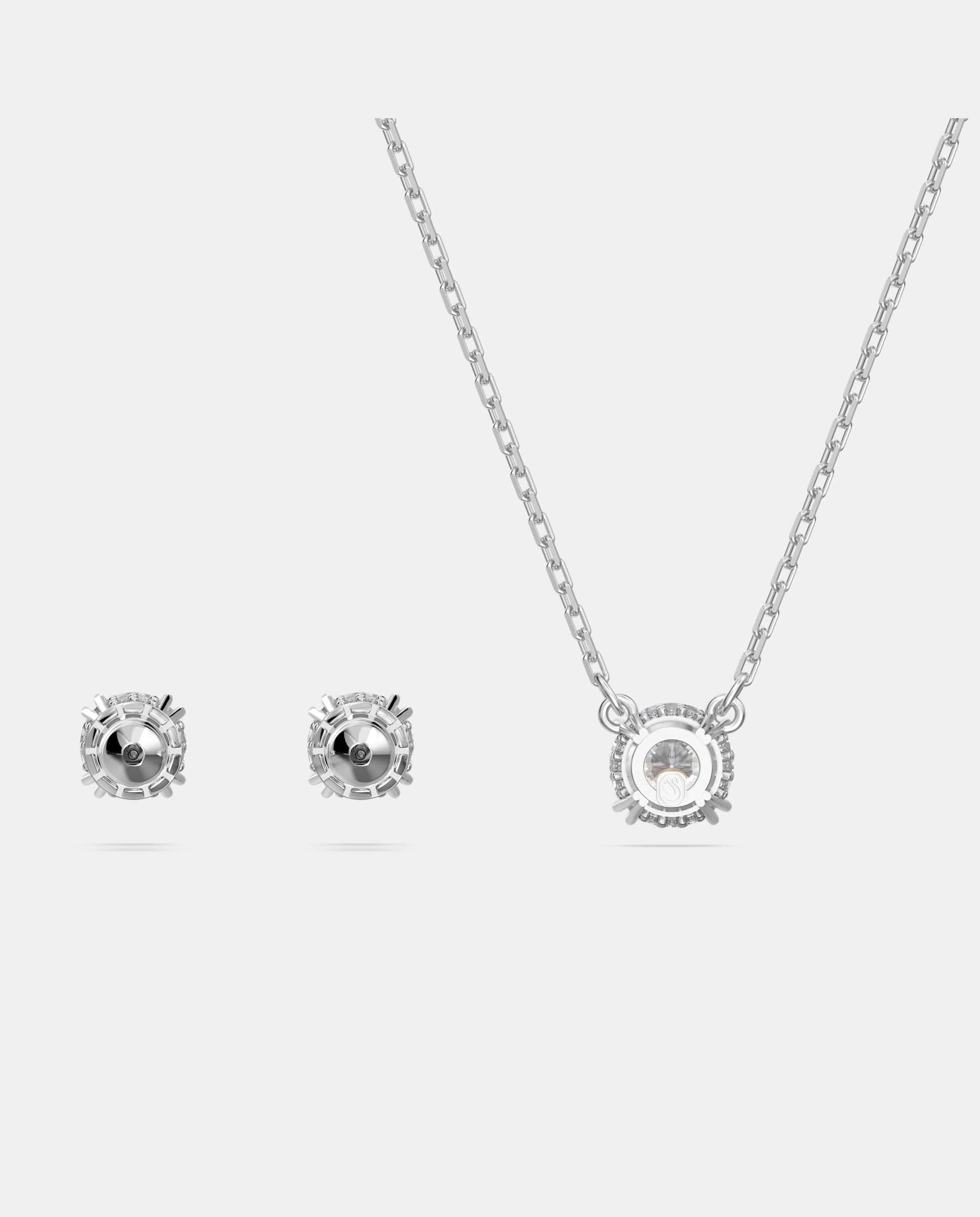 Set de collar y pendientes Constella con cristal engastado - Blanco Blanco-3