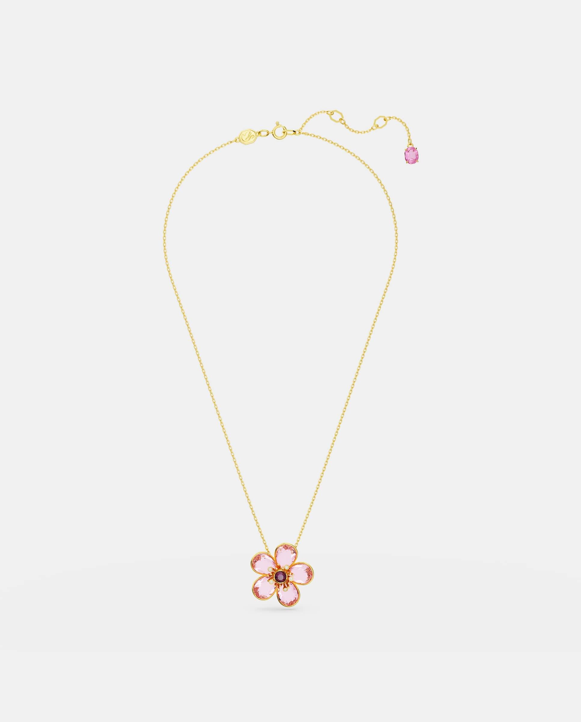 Colgante Florere con piedra central - Swarovski - Rosa Rosa-3