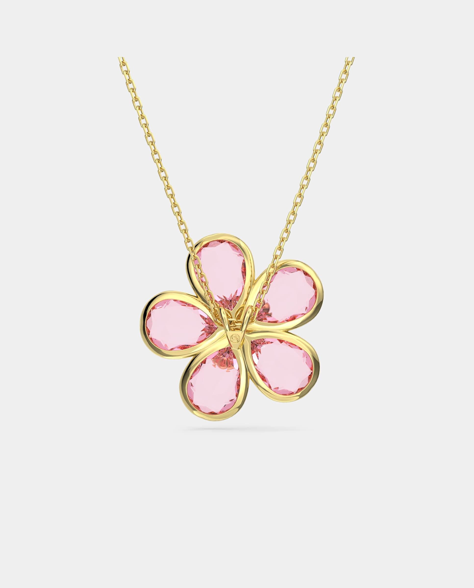 Colgante Florere con piedra central - Swarovski - Rosa Rosa-5