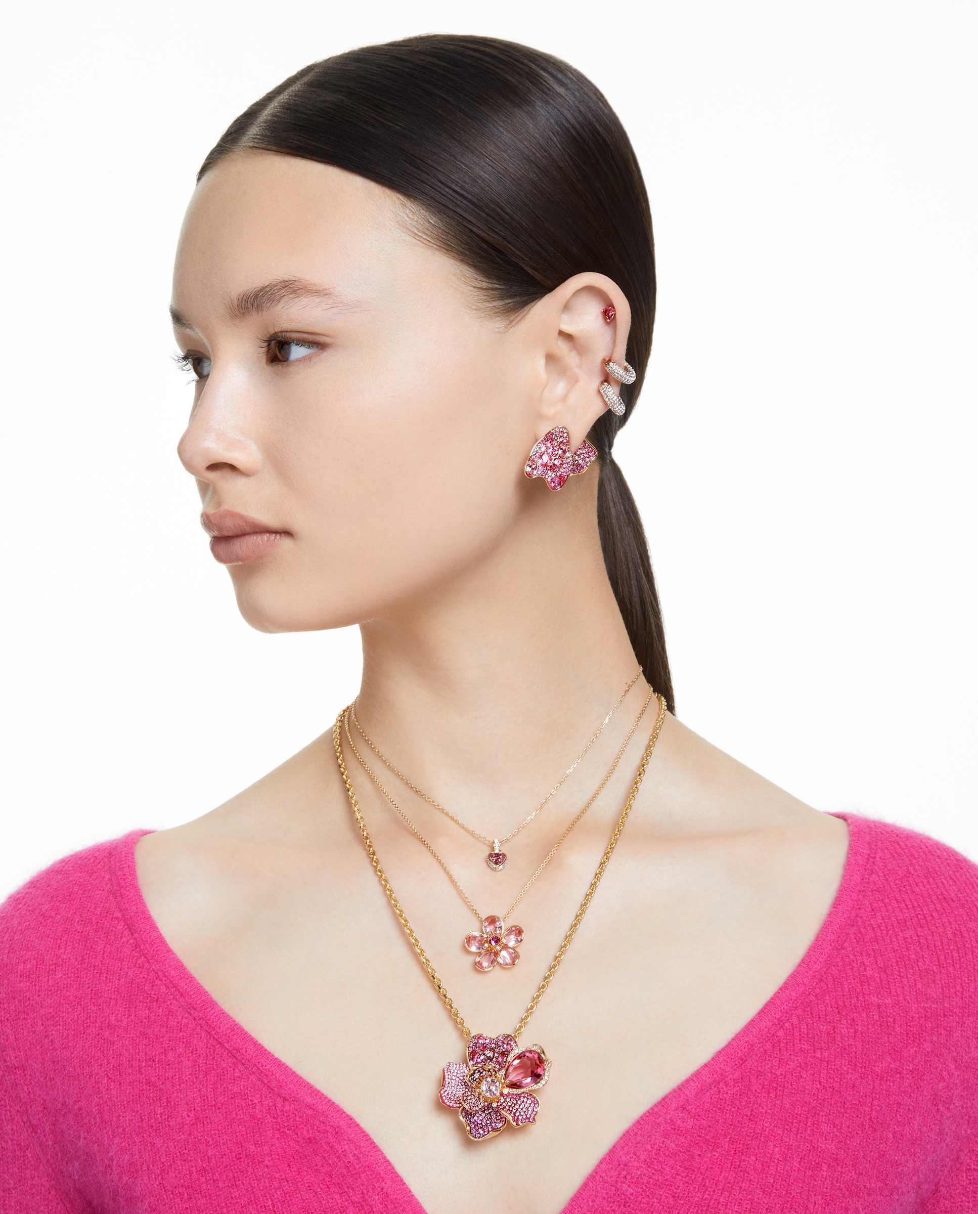 Colgante Florere con piedra central - Swarovski - Rosa Rosa-8