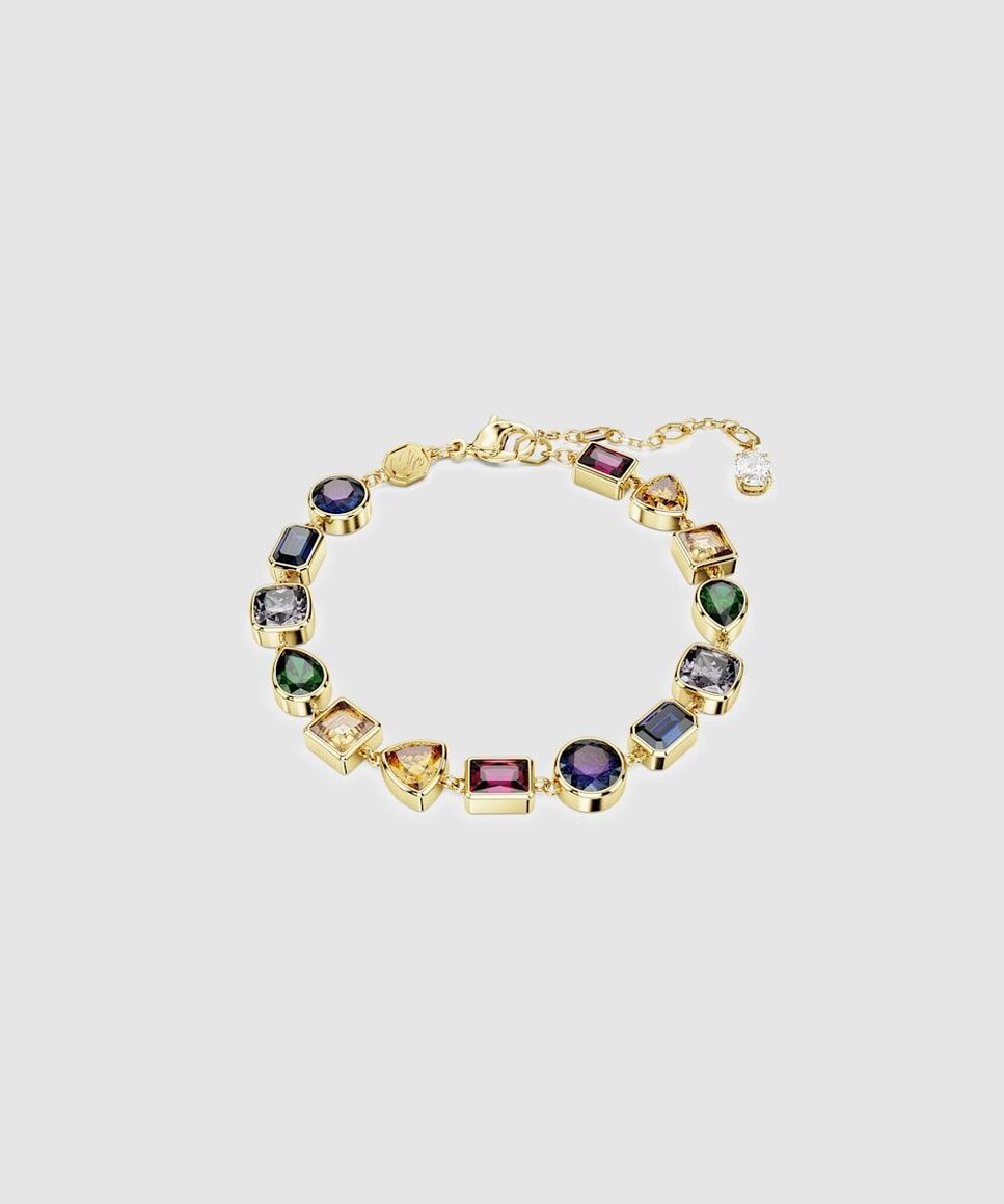 Pulsera Stilla bañado en oro con circonitas multicolor Multicolor-1