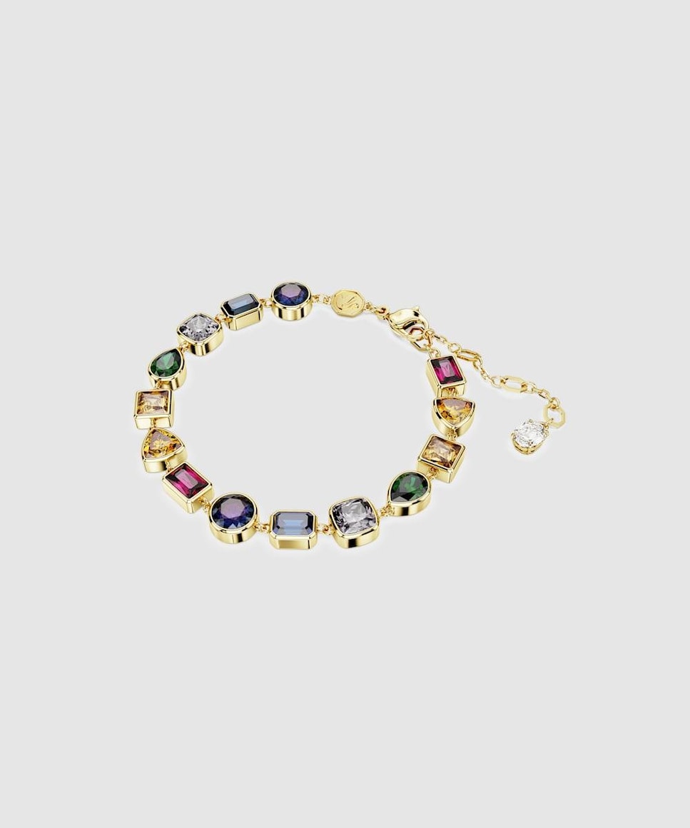 Pulsera Stilla bañado en oro con circonitas multicolor Multicolor-2