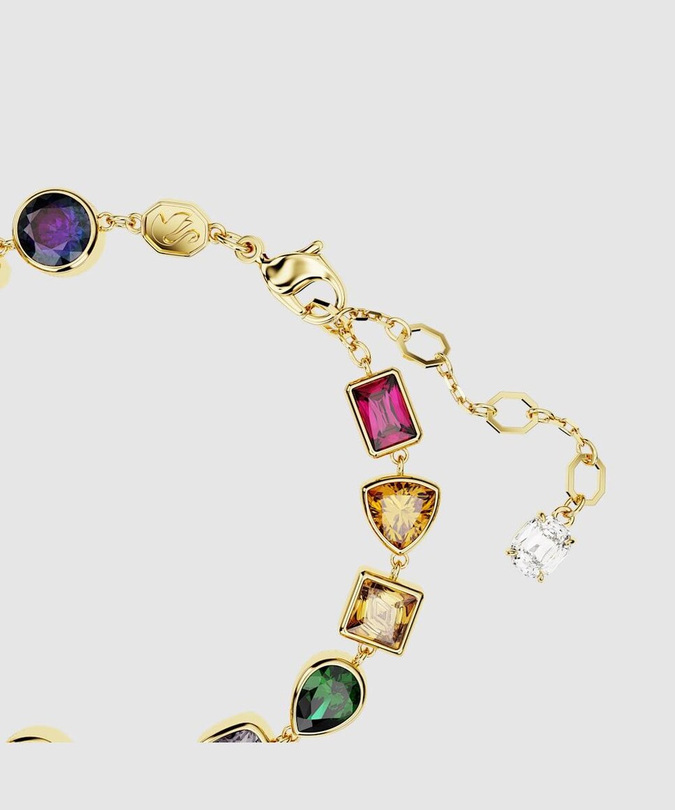 Pulsera Stilla bañado en oro con circonitas multicolor Multicolor-3