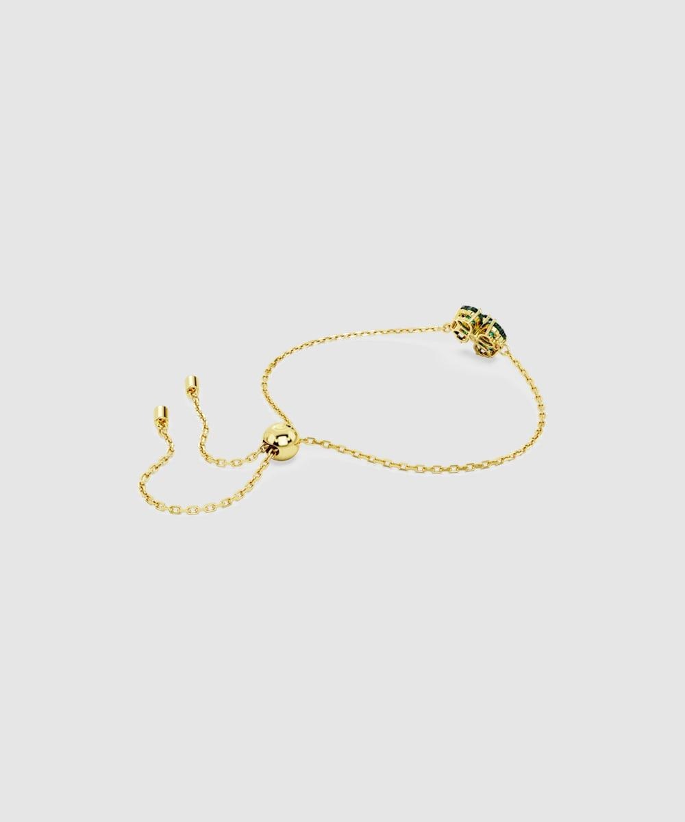 Imagen 4 de Pulsera idyllia con motivo trébol bañada en tono oro - Verde Verde