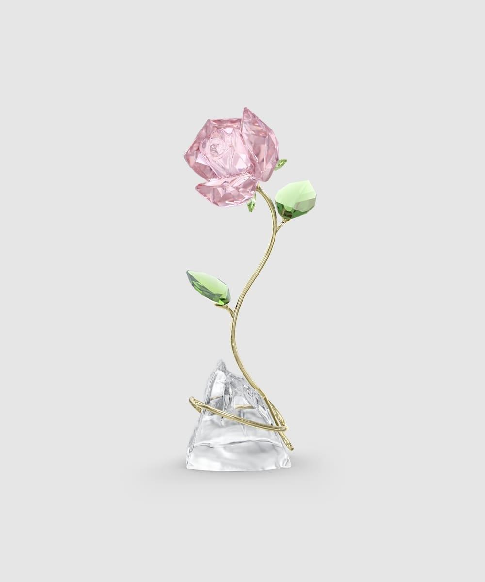 Swarovski - Figura decorativa Swarovski Florere Rosa.