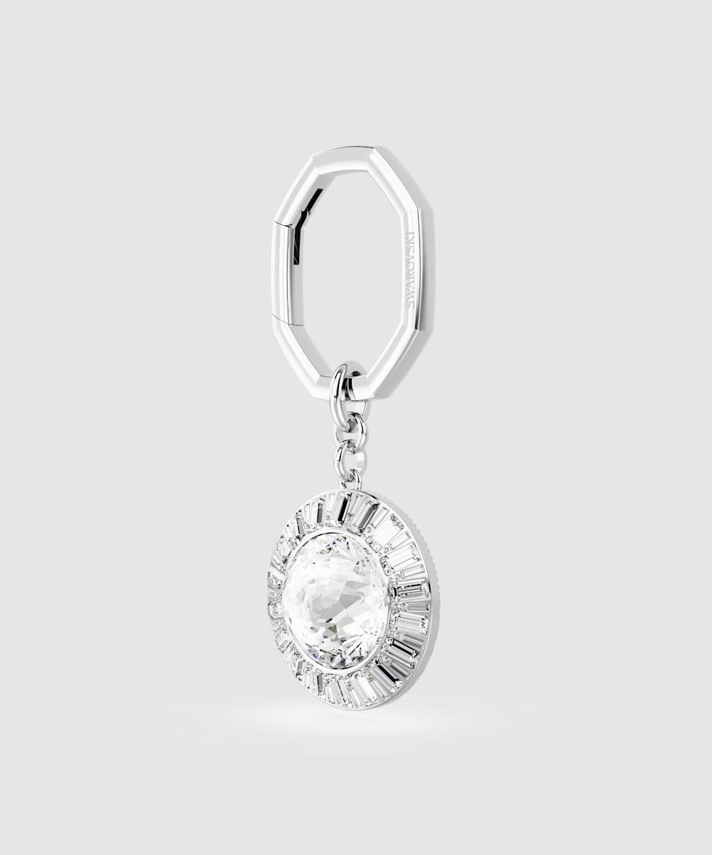 Llavero color plata bañado en rodio con piedras transparentes - Swarovski - Plata Plata-3