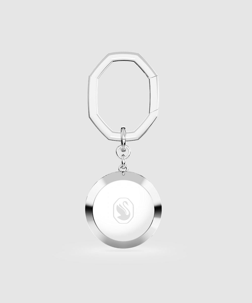 Llavero color plata bañado en rodio con piedras transparentes - Swarovski - Plata Plata-2