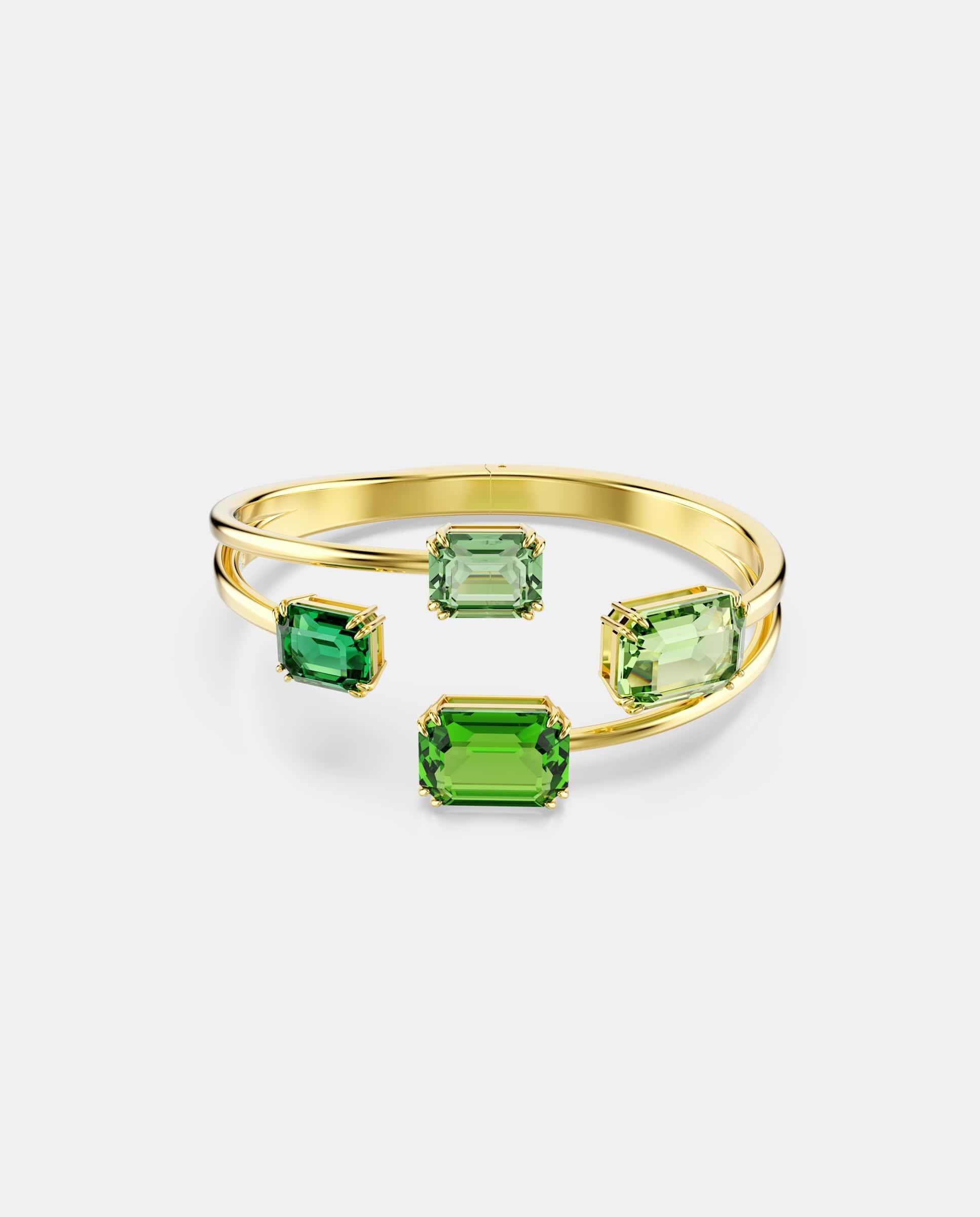 Imagen 0 de Brazalete millenia con piedras en talla octogonal Verde