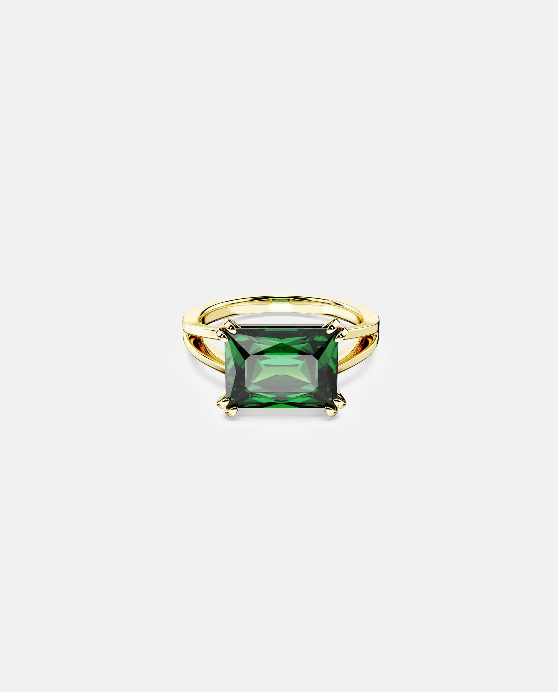 Imagen 1 de Anillo de cóctel stilla con circonita rectangular Verde
