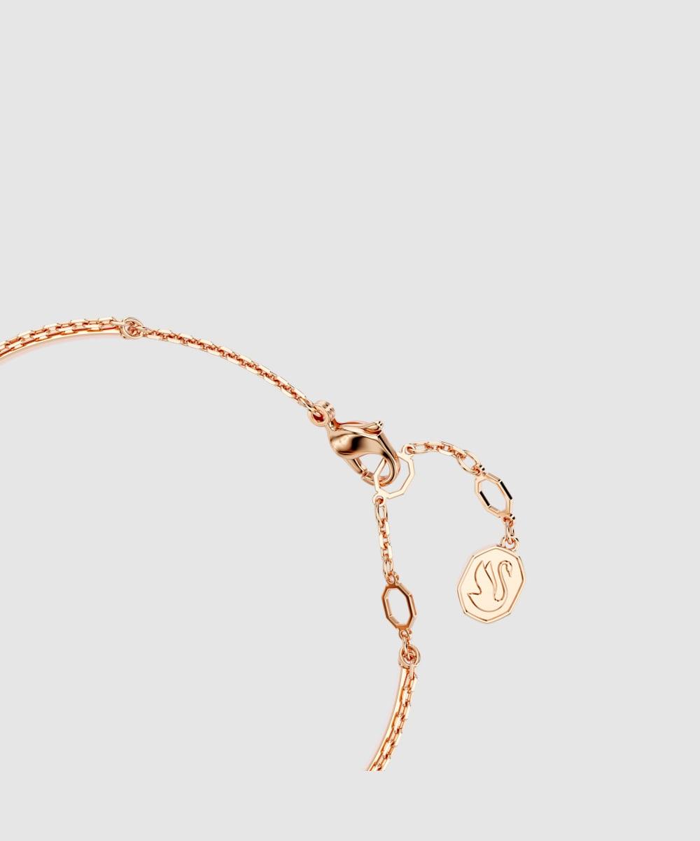 Pulsera Swan bañado en oro con cristales y motivo de cisne Negro-3