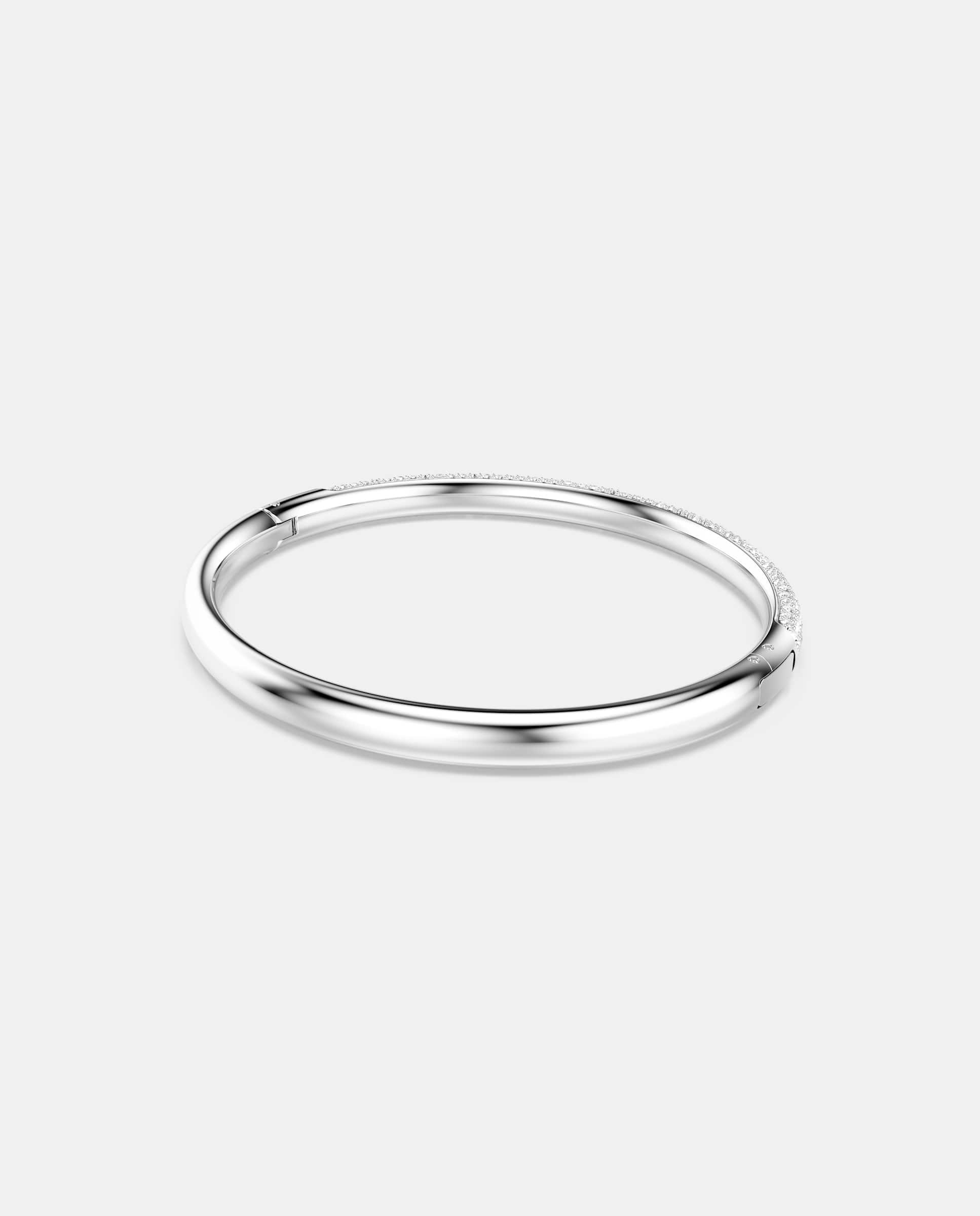 Pulsera meteora bañado en rodio con cristales transparentes en pavé - Swarovski - Blanco Blanco-4