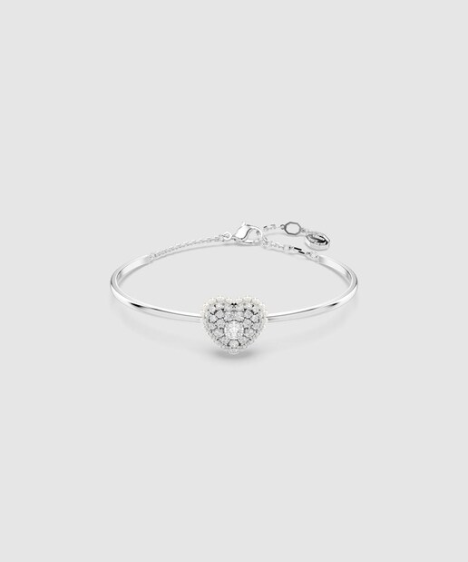 Imagen 0 de Pulsera Hyperbola bañado en rodio con circonitas redondas engastadas