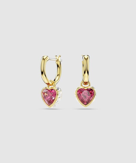 Imagen 0 de Pendientes Chroma bañado en oro con motivo de corazón extraíble